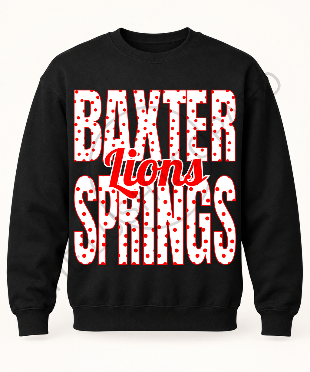 Custom Polka Dot School Spirit Sweatshirt