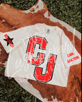 Custom Distressed Varsity Spirit Tee - PREORDER