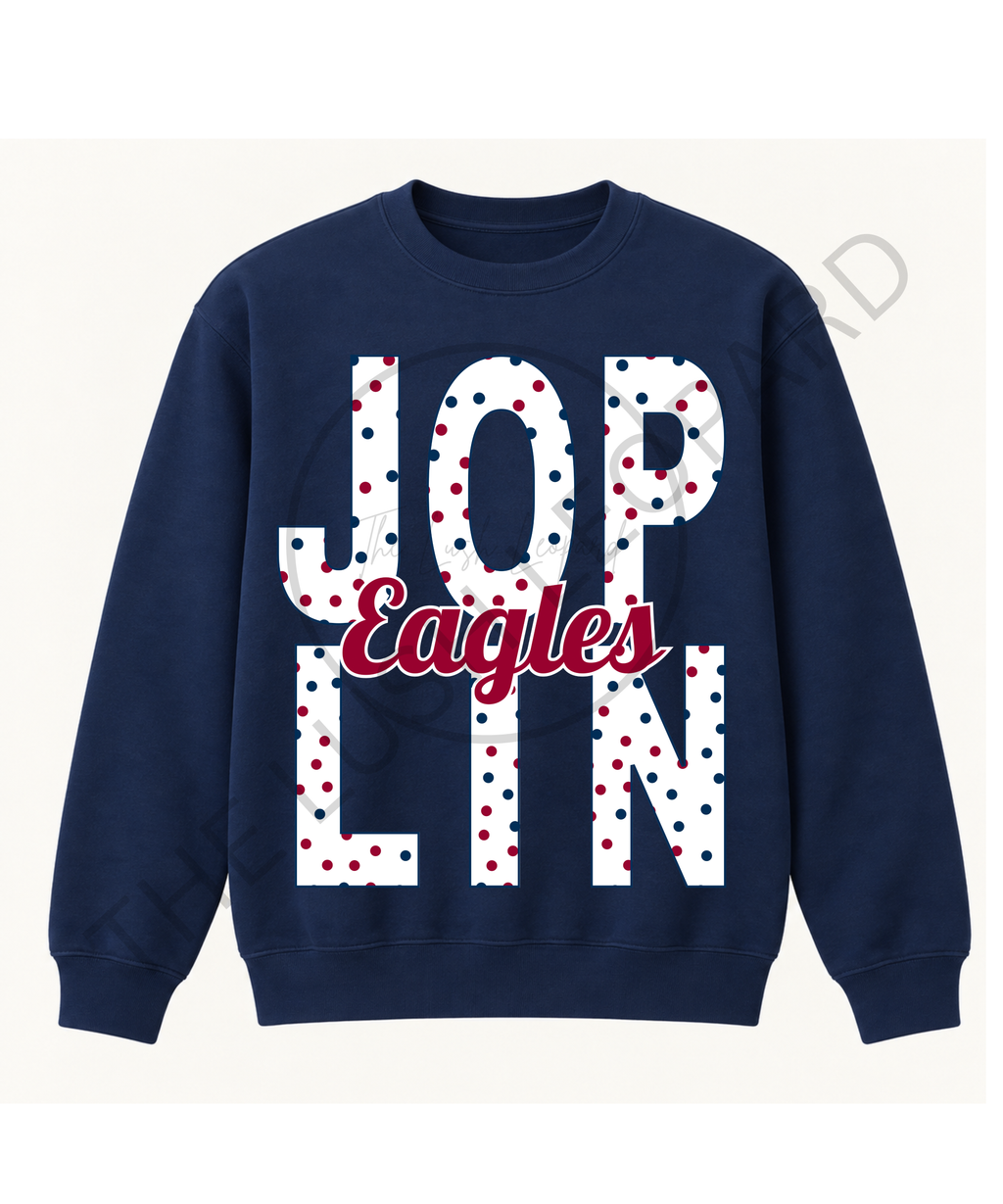 Custom Polka Dot School Spirit Sweatshirt