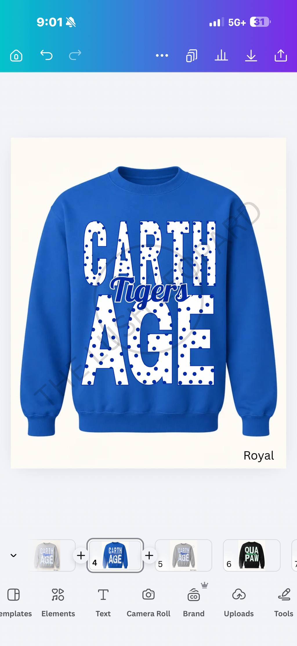 Custom Polka Dot School Spirit Sweatshirt