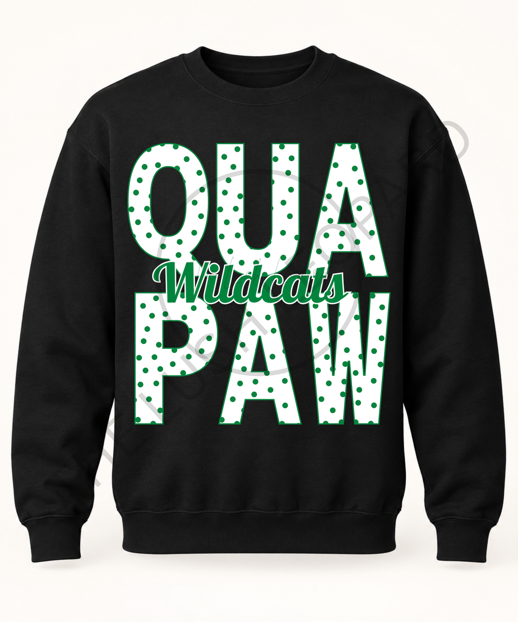 Custom Polka Dot School Spirit Sweatshirt