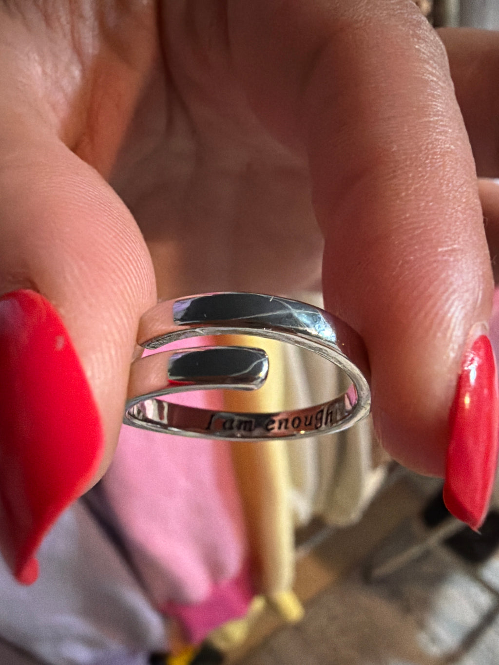 I Am Enough Adjustable Ring