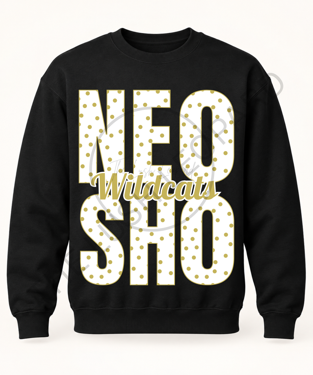 Custom Polka Dot School Spirit Sweatshirt