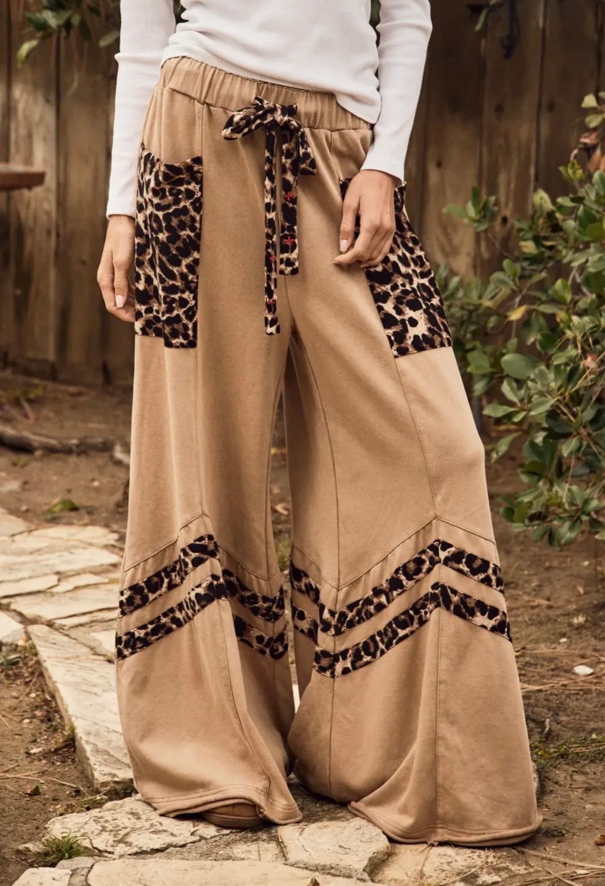 Untamed Leopard Accent Pants - PREORDER