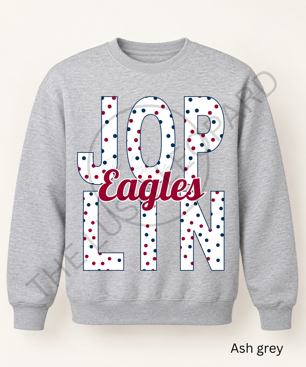 Custom Polka Dot School Spirit Sweatshirt