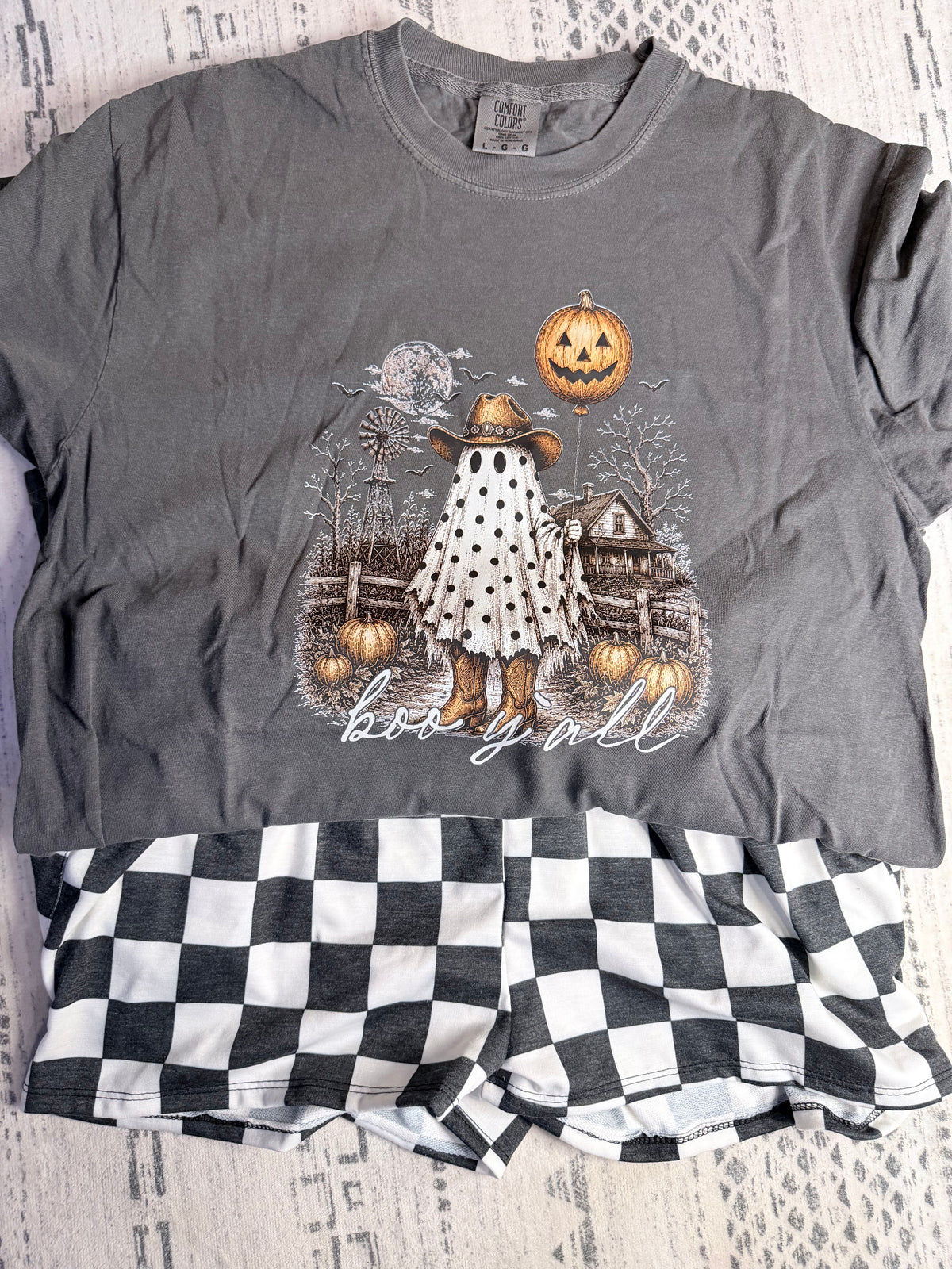 Boo Y’all Western Ghost Comfort Colors Tee | PREORDER