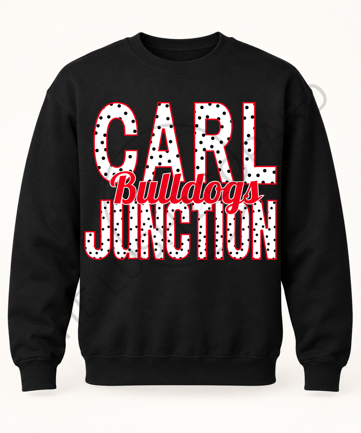Custom Polka Dot School Spirit Sweatshirt