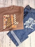 Fall Mixed Print Comfort Colors Tee | PREORDER