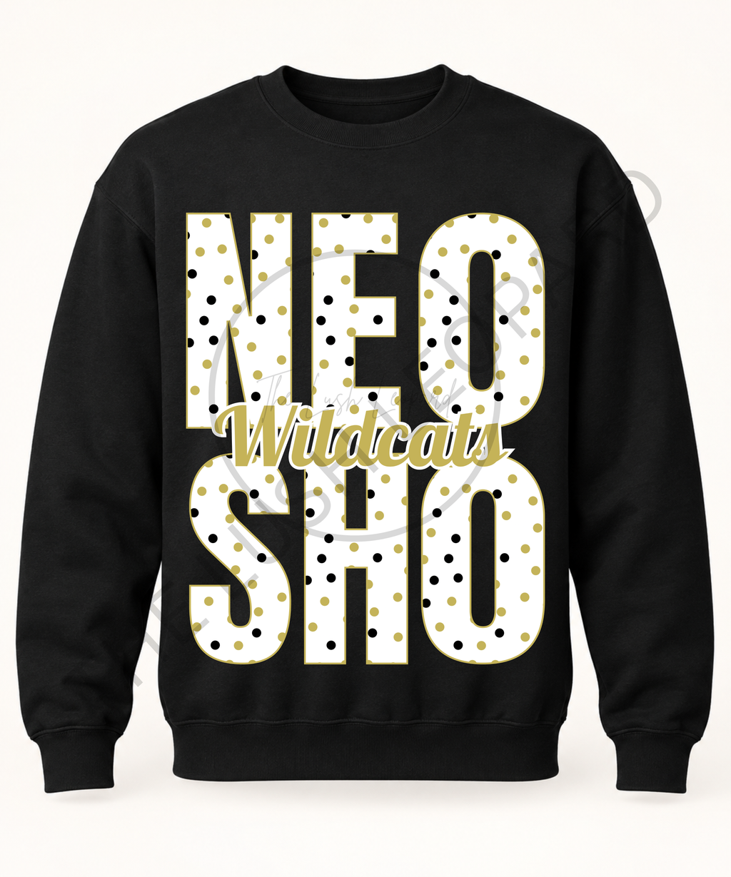 Custom Polka Dot School Spirit Sweatshirt