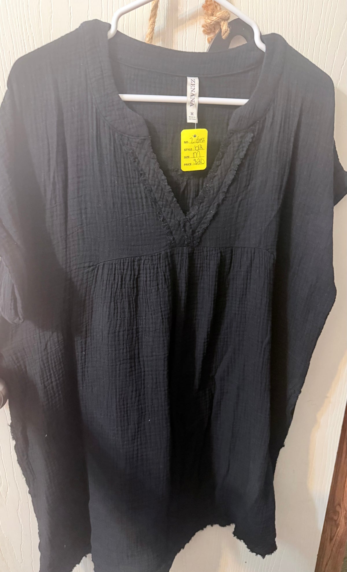 Gauze Raw Edge Dress