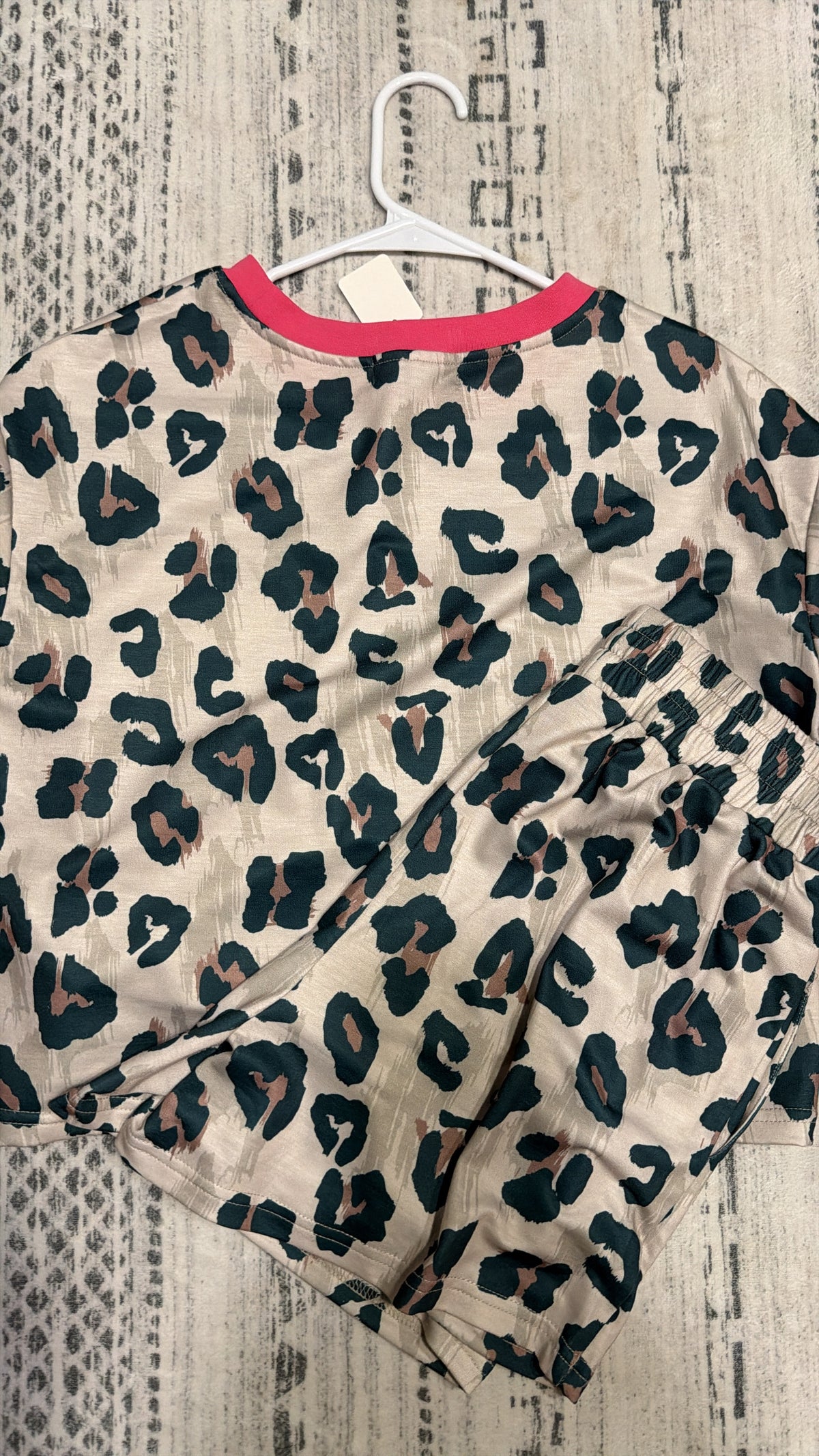 Leopard/Pink Short Set