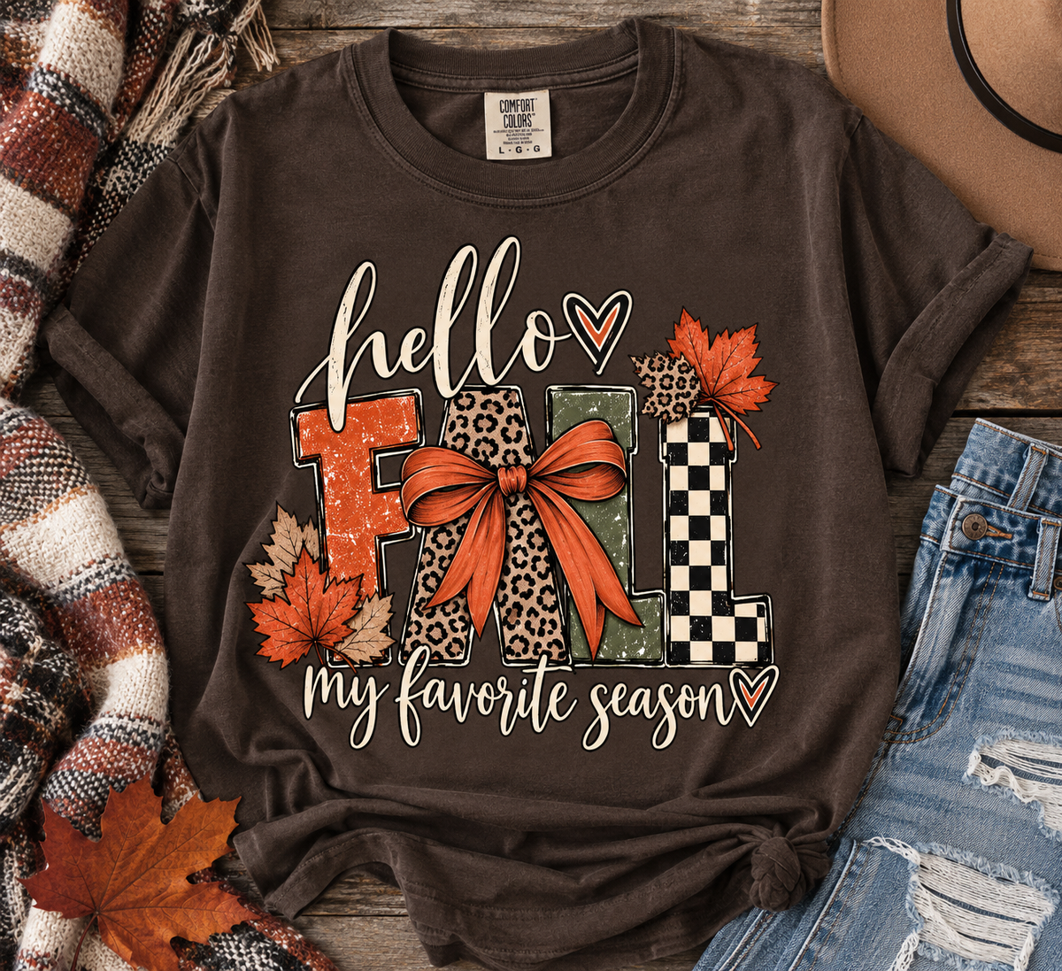 Hello Fall My Favorite Season Comfort Colors Tee | PREORDER
