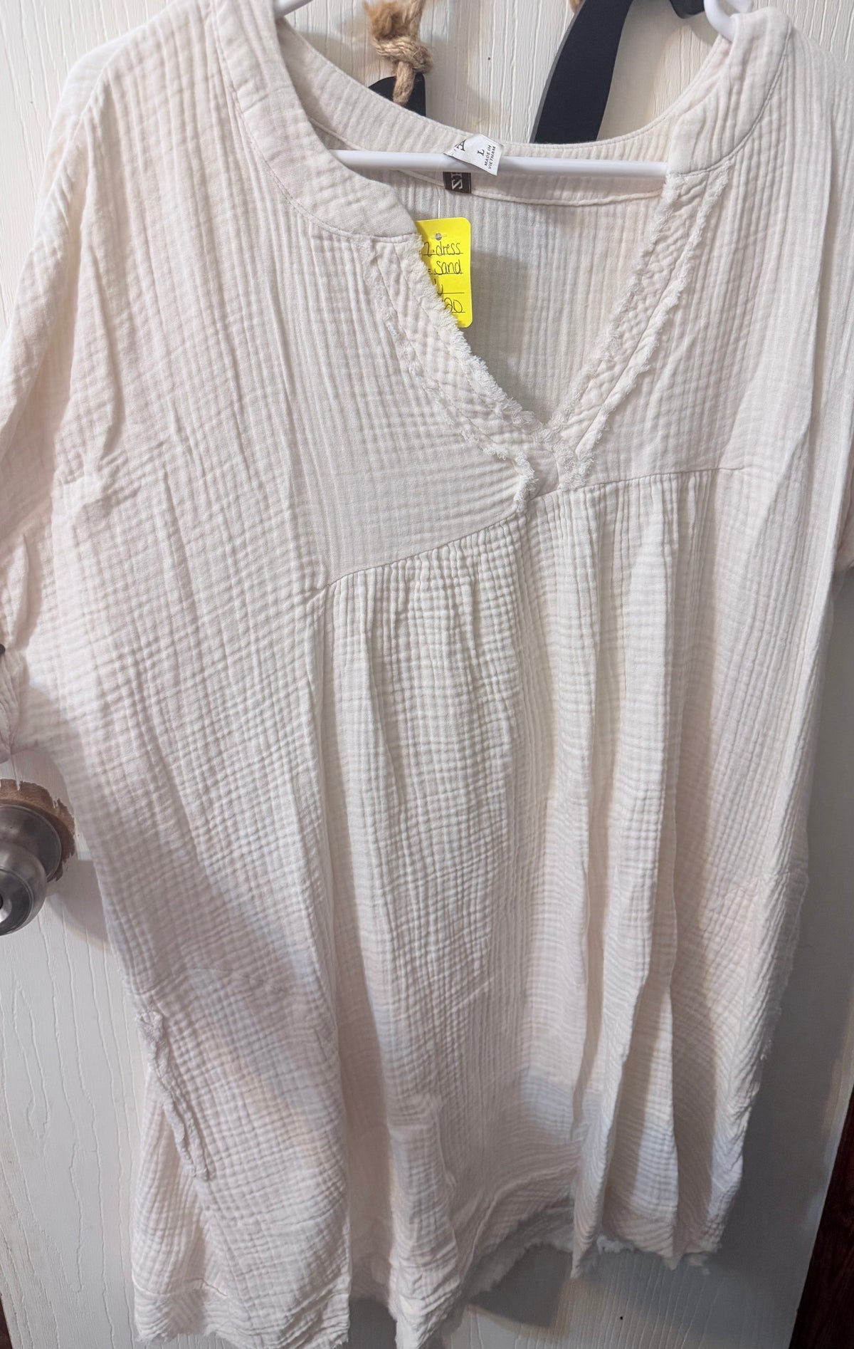 Gauze Raw Edge Dress