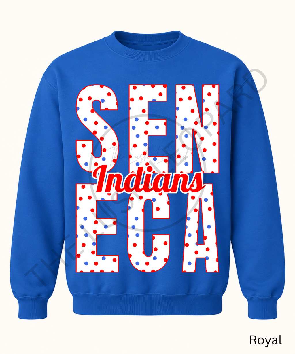 Custom Polka Dot School Spirit Sweatshirt