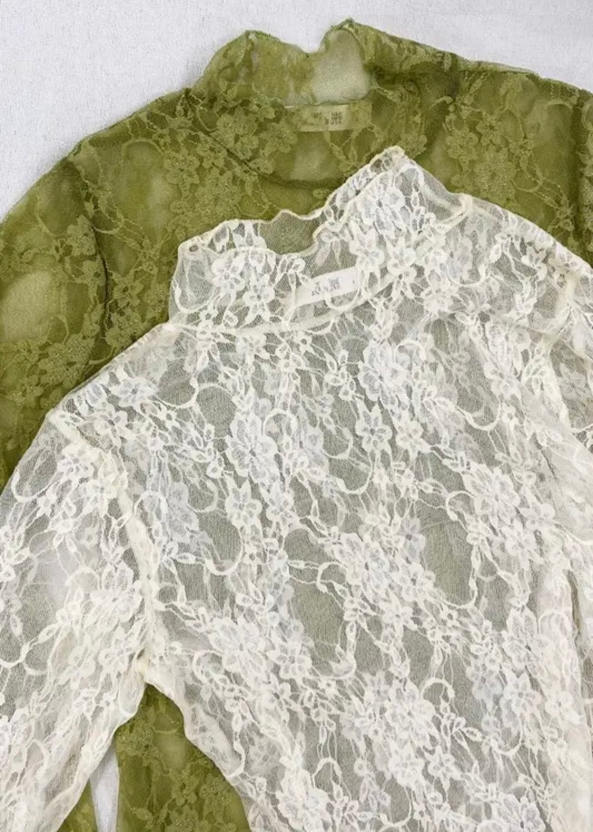 Floral Print Lace Long Sleeve Top